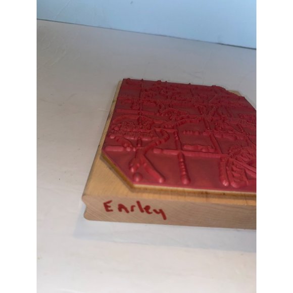 Mapped Background World North America Map Wood Mounted Rubber Stamp - Picture 3 of 3